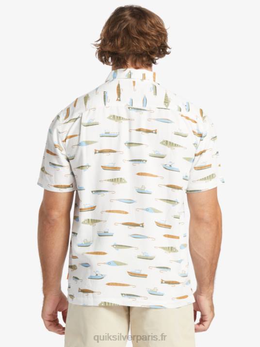 Hommes Quiksilver chemise technique à manches courtes waterman drag week D6PT440 thé glisser semaine w