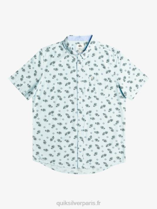 Hommes Quiksilver de l\'océan au paradis chemise à manches courtes D6PT1389 bleu ciel de l\'océan