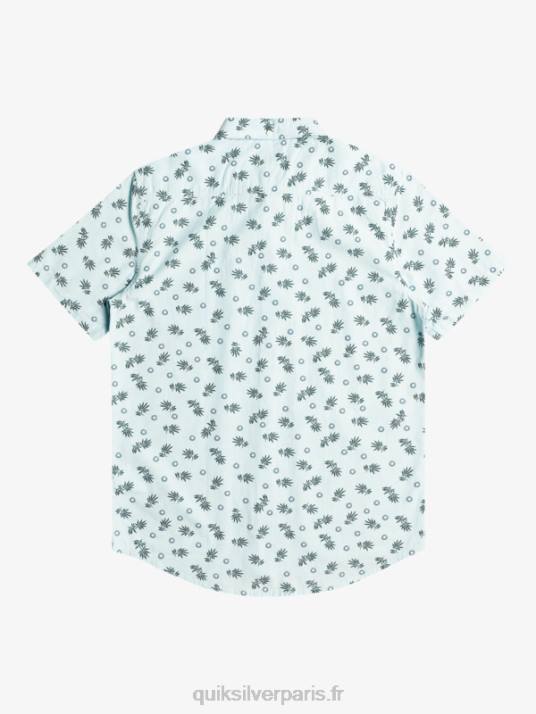 Hommes Quiksilver de l\'océan au paradis chemise à manches courtes D6PT1389 bleu ciel de l\'océan