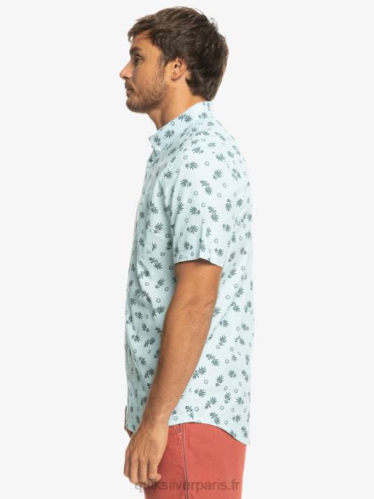 Hommes Quiksilver de l\'océan au paradis chemise à manches courtes D6PT1389 bleu ciel de l\'océan