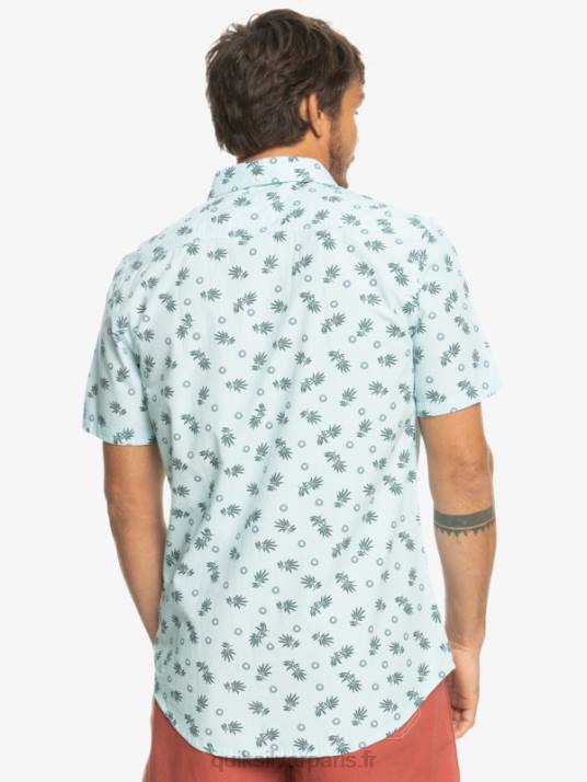 Hommes Quiksilver de l\'océan au paradis chemise à manches courtes D6PT1389 bleu ciel de l\'océan