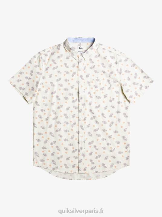 Hommes Quiksilver de l\'océan au paradis chemise à manches courtes D6PT1390 blanc de l\'océan