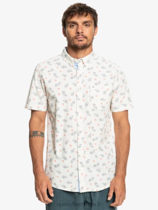 Hommes Quiksilver de l\'océan au paradis chemise à manches courtes D6PT1390 blanc de l\'océan