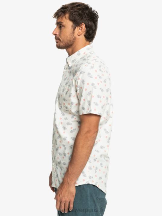Hommes Quiksilver de l\'océan au paradis chemise à manches courtes D6PT1390 blanc de l\'océan