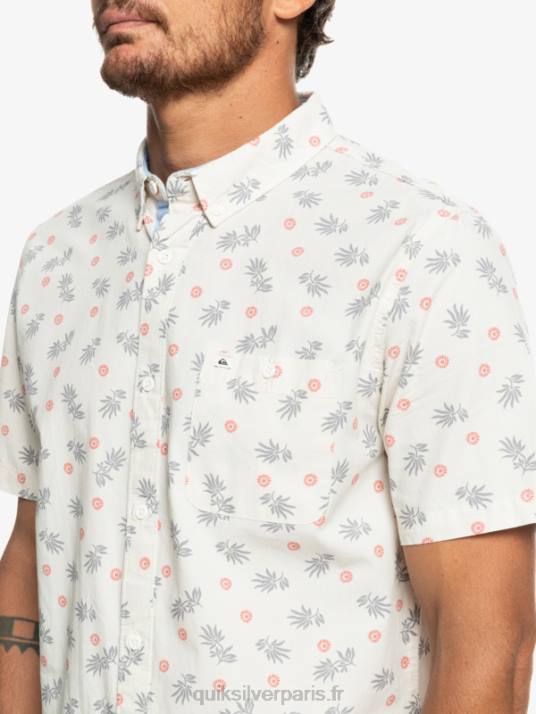Hommes Quiksilver de l\'océan au paradis chemise à manches courtes D6PT1390 blanc de l\'océan