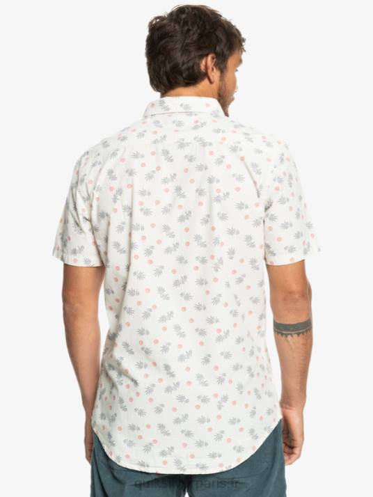 Hommes Quiksilver de l\'océan au paradis chemise à manches courtes D6PT1390 blanc de l\'océan