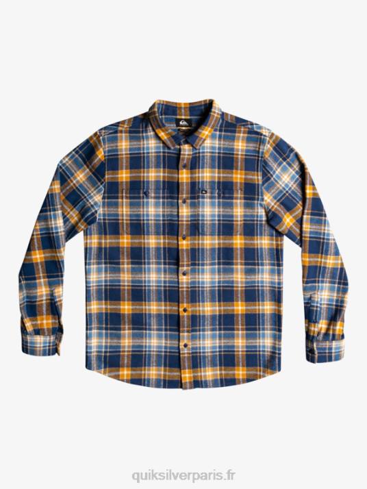 Hommes Quiksilver intrepide explorer chemise en flanelle à manches longues D6PT1770 insigne bleu intrépide