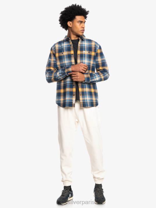 Hommes Quiksilver intrepide explorer chemise en flanelle à manches longues D6PT1770 insigne bleu intrépide