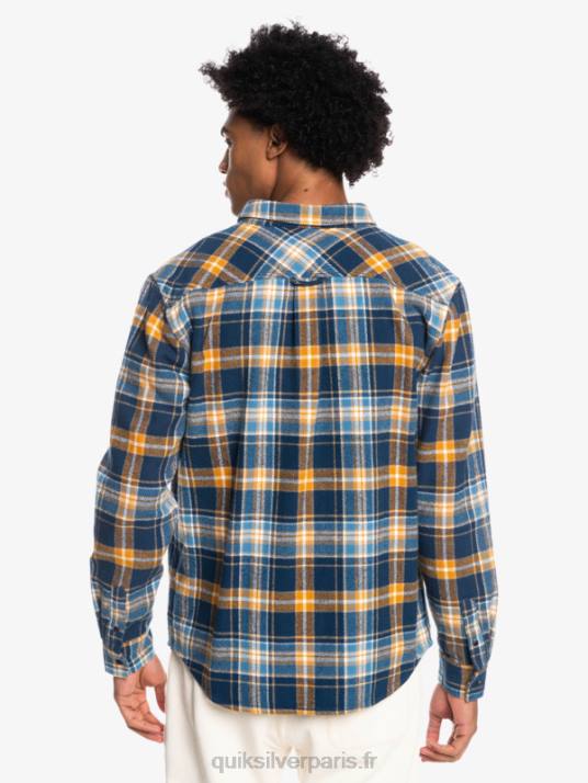 Hommes Quiksilver intrepide explorer chemise en flanelle à manches longues D6PT1770 insigne bleu intrépide