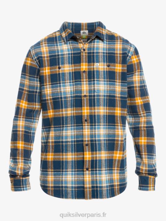 Hommes Quiksilver intrepide explorer chemise en flanelle à manches longues D6PT1770 insigne bleu intrépide