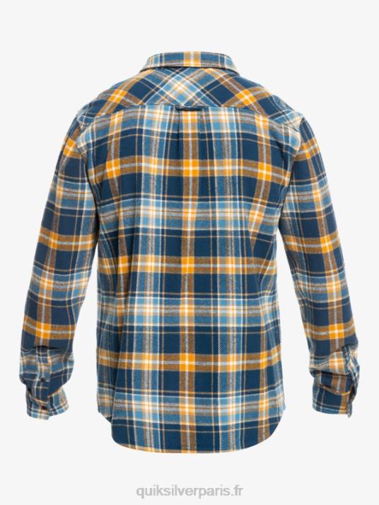 Hommes Quiksilver intrepide explorer chemise en flanelle à manches longues D6PT1770 insigne bleu intrépide