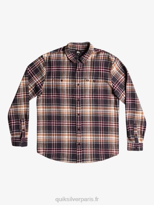 Hommes Quiksilver intrepide explorer chemise en flanelle à manches longues D6PT1771 fantôme intrépide