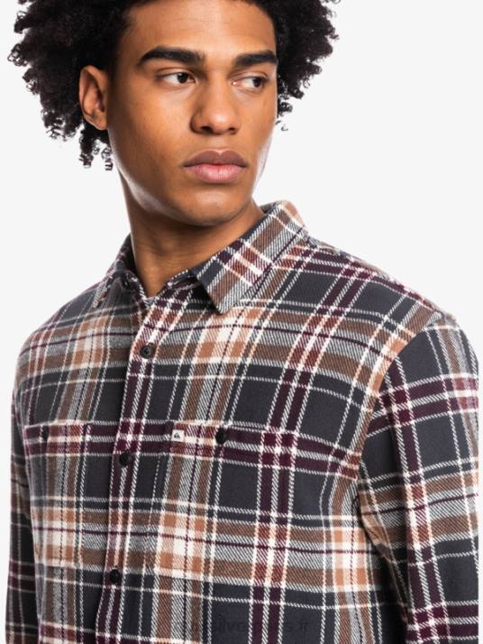 Hommes Quiksilver intrepide explorer chemise en flanelle à manches longues D6PT1771 fantôme intrépide