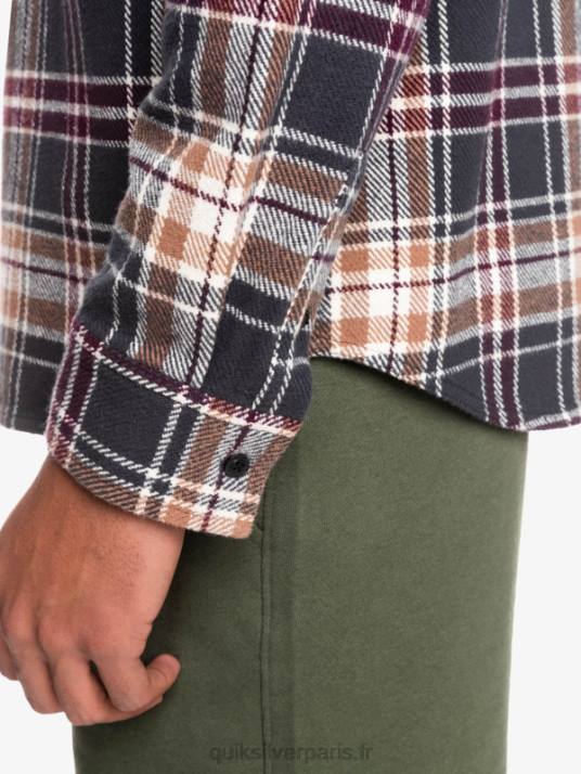 Hommes Quiksilver intrepide explorer chemise en flanelle à manches longues D6PT1771 fantôme intrépide
