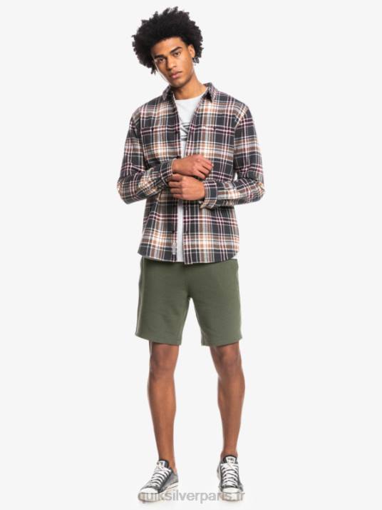 Hommes Quiksilver intrepide explorer chemise en flanelle à manches longues D6PT1771 fantôme intrépide