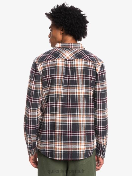 Hommes Quiksilver intrepide explorer chemise en flanelle à manches longues D6PT1771 fantôme intrépide