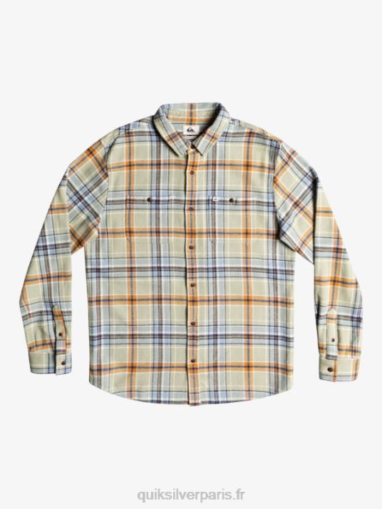 Hommes Quiksilver intrepide explorer chemise en flanelle à manches longues D6PT1772 sauge du désert intrépide