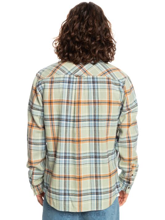 Hommes Quiksilver intrepide explorer chemise en flanelle à manches longues D6PT1772 sauge du désert intrépide