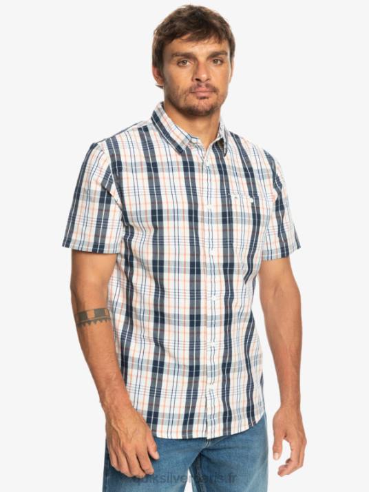 Hommes Quiksilver nouvelle chemise à manches courtes swinton D6PT914 bouleau swinton