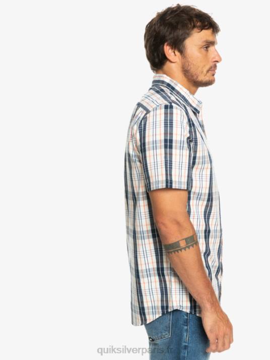 Hommes Quiksilver nouvelle chemise à manches courtes swinton D6PT914 bouleau swinton