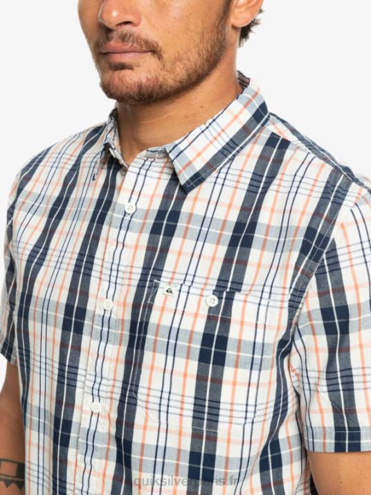 Hommes Quiksilver nouvelle chemise à manches courtes swinton D6PT914 bouleau swinton