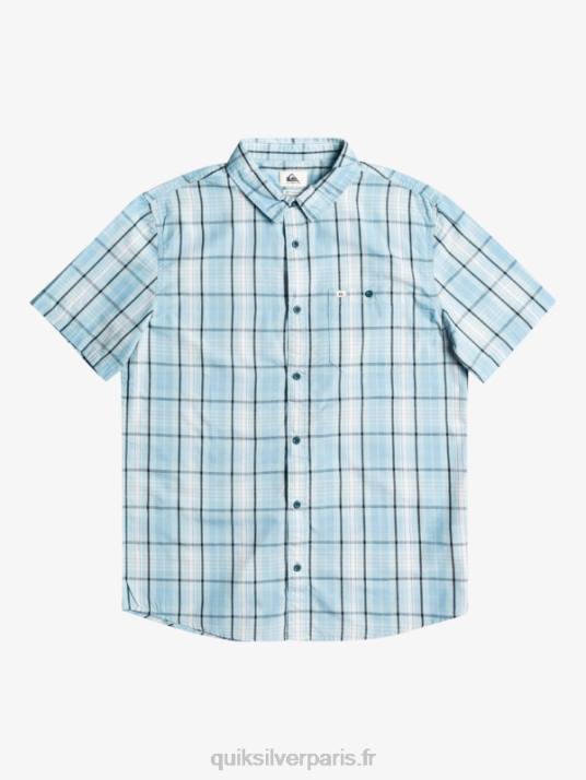 Hommes Quiksilver nouvelle chemise à manches courtes swinton D6PT916 swinton bleu ciel
