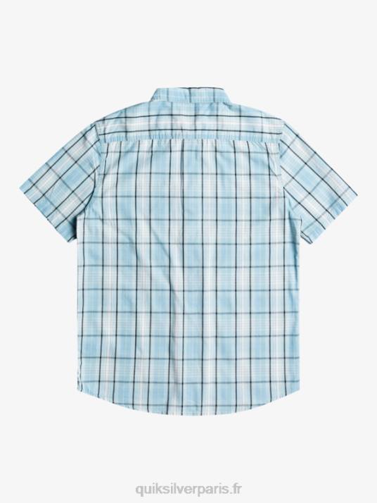 Hommes Quiksilver nouvelle chemise à manches courtes swinton D6PT916 swinton bleu ciel