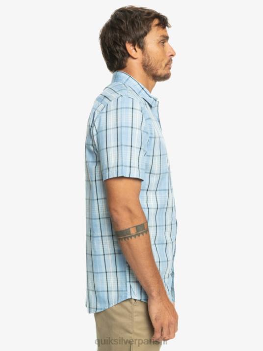 Hommes Quiksilver nouvelle chemise à manches courtes swinton D6PT916 swinton bleu ciel