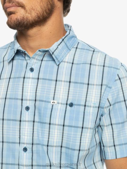 Hommes Quiksilver nouvelle chemise à manches courtes swinton D6PT916 swinton bleu ciel