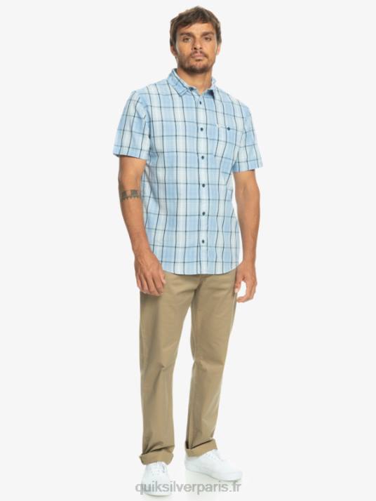 Hommes Quiksilver nouvelle chemise à manches courtes swinton D6PT916 swinton bleu ciel
