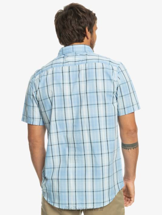 Hommes Quiksilver nouvelle chemise à manches courtes swinton D6PT916 swinton bleu ciel