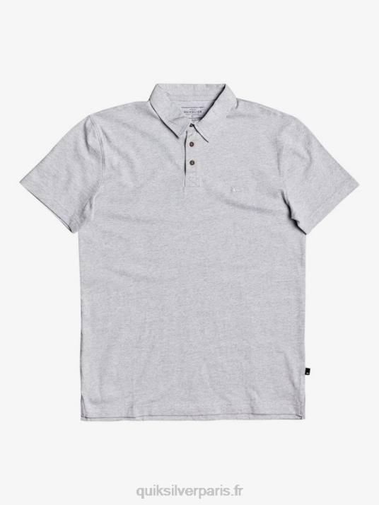 Hommes Quiksilver polo à manches courtes daily sun cruise D6PT1552 gris clair chiné