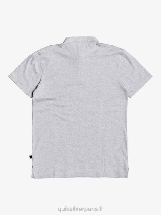Hommes Quiksilver polo à manches courtes daily sun cruise D6PT1552 gris clair chiné