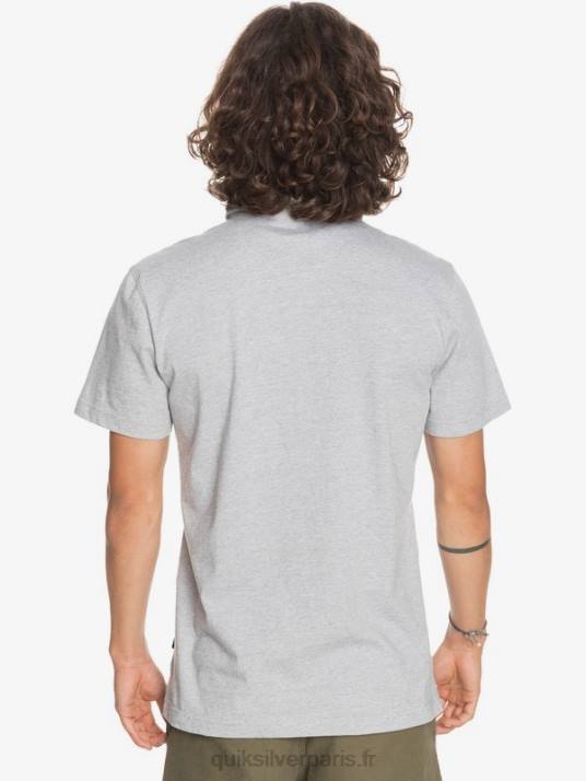 Hommes Quiksilver polo à manches courtes daily sun cruise D6PT1552 gris clair chiné