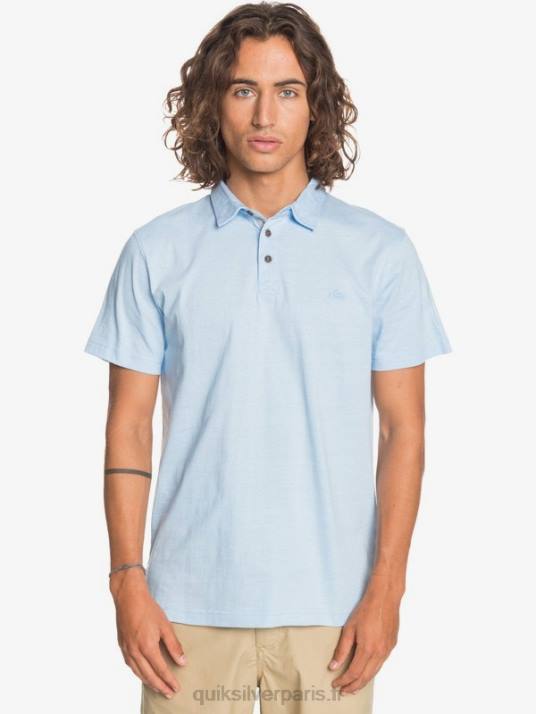 Hommes Quiksilver polo à manches courtes daily sun cruise D6PT1553 bleu aéré
