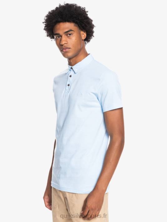 Hommes Quiksilver polo à manches courtes daily sun cruise D6PT1553 bleu aéré