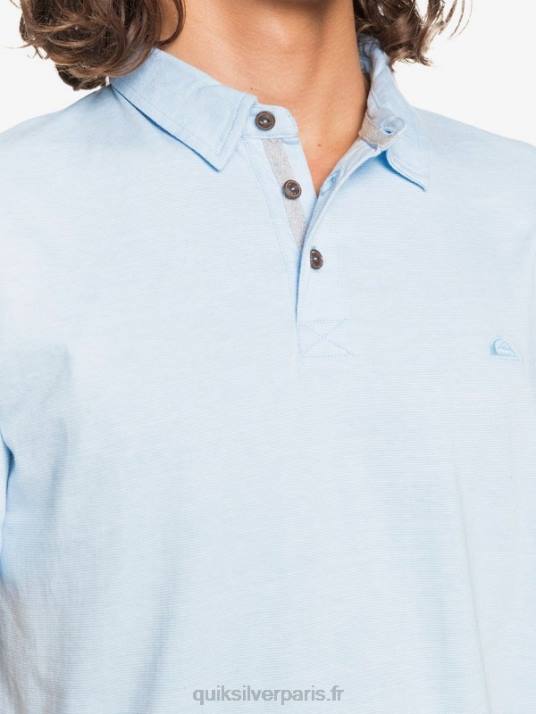 Hommes Quiksilver polo à manches courtes daily sun cruise D6PT1553 bleu aéré