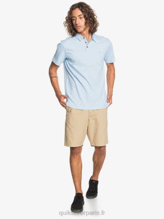 Hommes Quiksilver polo à manches courtes daily sun cruise D6PT1553 bleu aéré