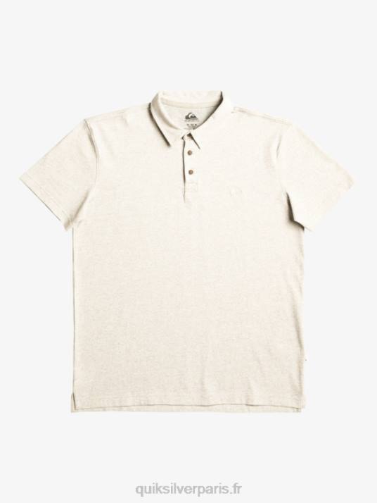 Hommes Quiksilver polo à manches courtes sunset cruise D6PT475 gris clair chiné