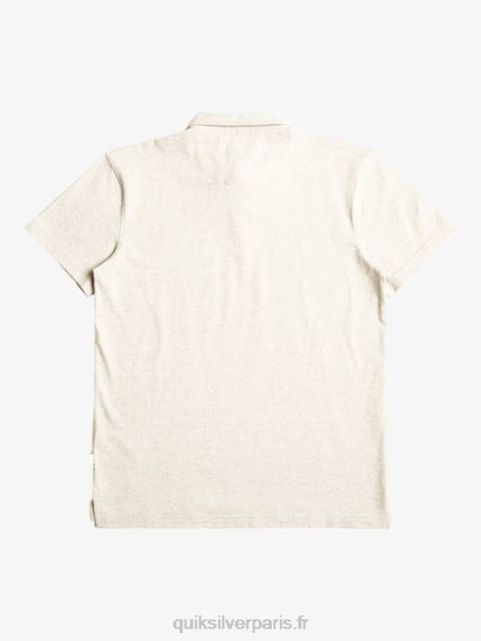 Hommes Quiksilver polo à manches courtes sunset cruise D6PT475 gris clair chiné