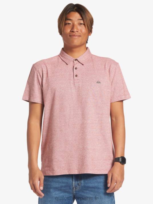 Hommes Quiksilver polo à manches courtes sunset cruise D6PT478 ocre rouge