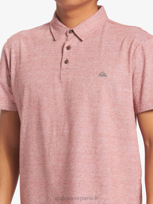 Hommes Quiksilver polo à manches courtes sunset cruise D6PT478 ocre rouge