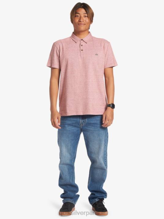 Hommes Quiksilver polo à manches courtes sunset cruise D6PT478 ocre rouge