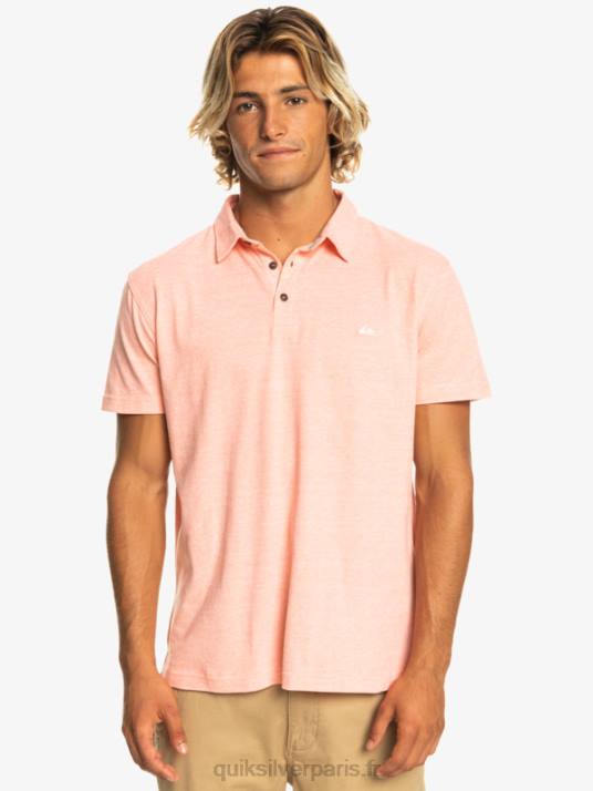 Hommes Quiksilver polo à manches courtes sunset cruise D6PT480 saumon frais