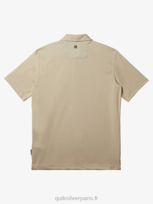 Hommes Quiksilver polo manches courtes waterman water D6PT95 riz brun