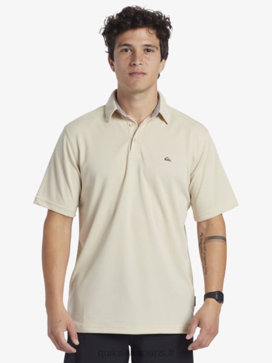 Hommes Quiksilver polo manches courtes waterman water D6PT95 riz brun