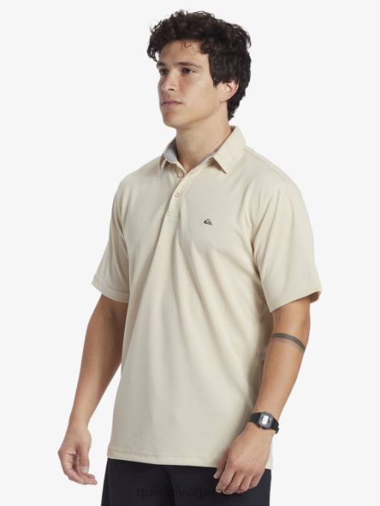 Hommes Quiksilver polo manches courtes waterman water D6PT95 riz brun