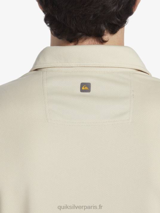 Hommes Quiksilver polo manches courtes waterman water D6PT95 riz brun