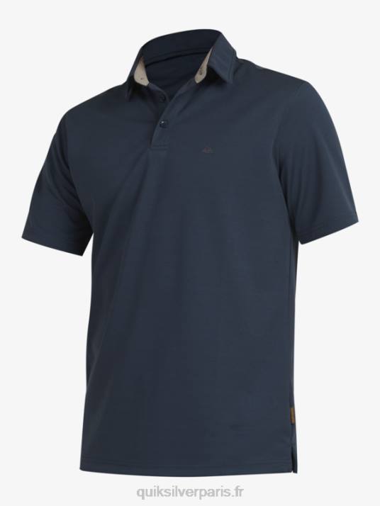 Hommes Quiksilver polo manches courtes waterman water D6PT96 La marine de minuit