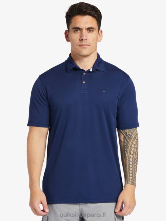 Hommes Quiksilver polo manches courtes waterman water D6PT96 La marine de minuit